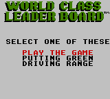 Заставка игры World Class Leader Board